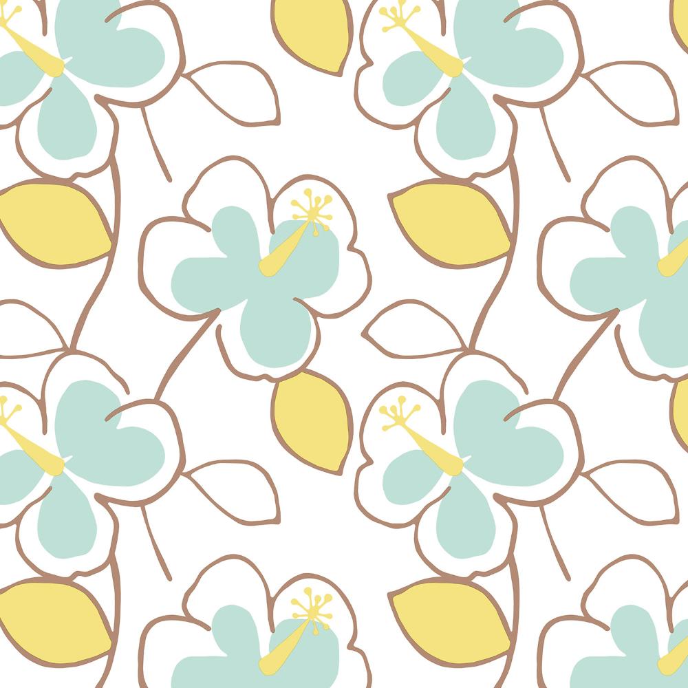 Patton Wallcoverings JJ38017 Rewind Flower Power In Mint Green And Lime Wallpaper